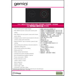 GEMINI GVI2800 雙頭電磁/電陶爐二合一