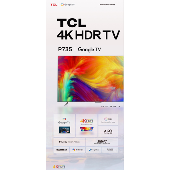 TCL 75P735 75吋 4K SMART TV